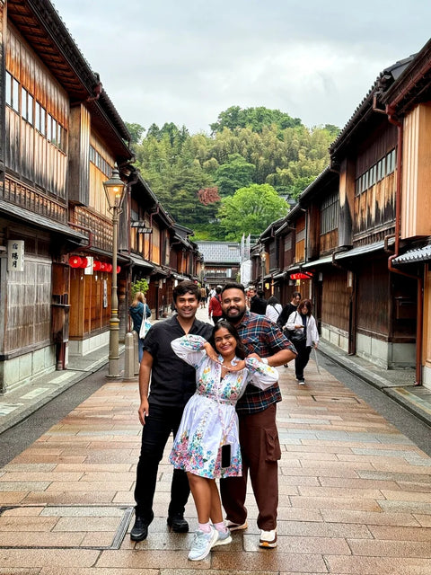 friends in higashi chaya district, kanazawa on a beyond tokyo journey
